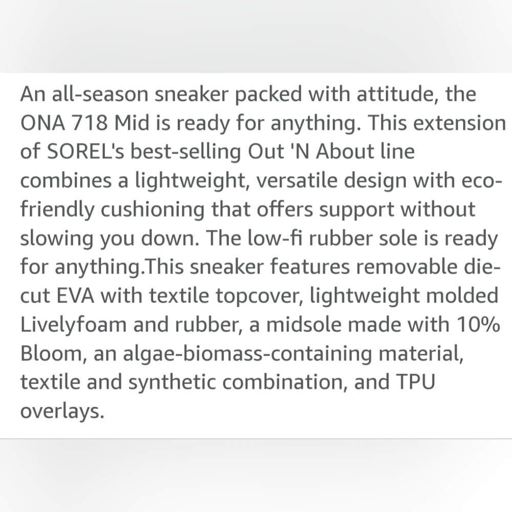 - SOREL ONA 718 MID SNEAKERS ☆ Size 9 US WOMENS ☆ NEW IN BOX - Picture 13 of 16